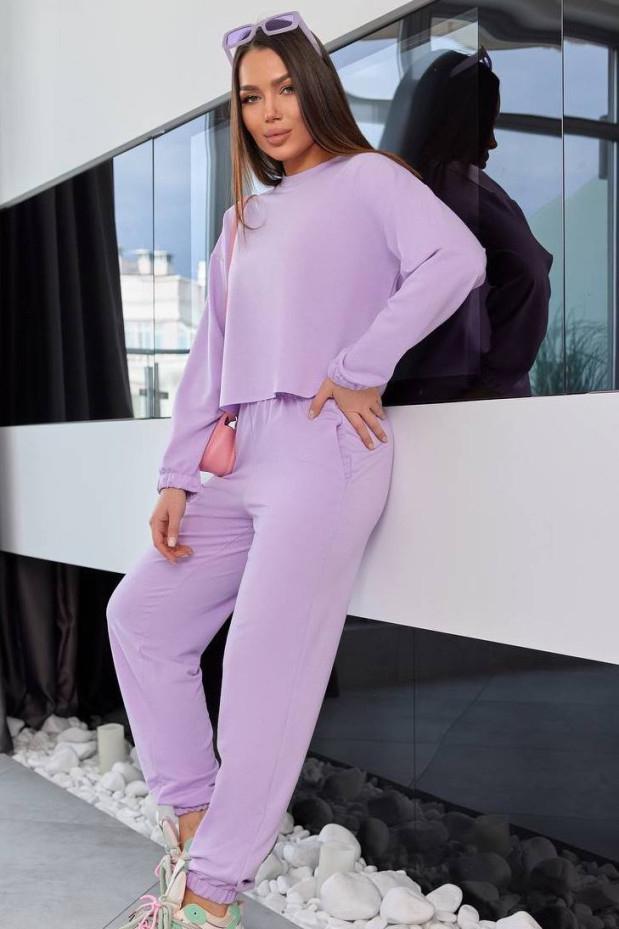Спортивный костюм женский S-M Лавандовый (190620) - фото 3 Спортивный костюм женский S-M Лавандовый (190620) - фото 3