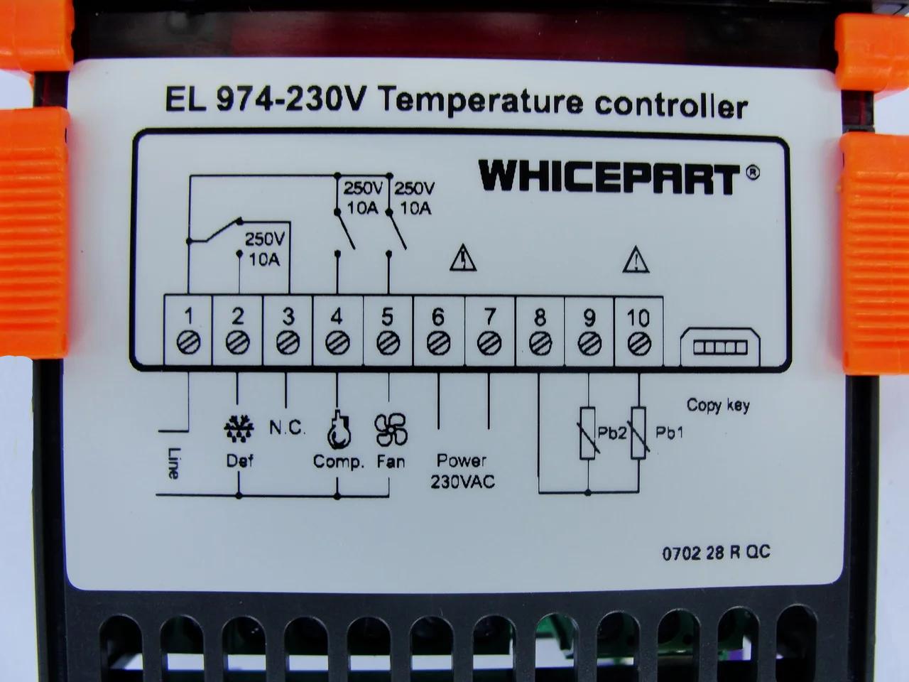 Контролер для холодильних установок Whicepart EL 974 двохдатчиковий/інструкція російською мовою - фото 3