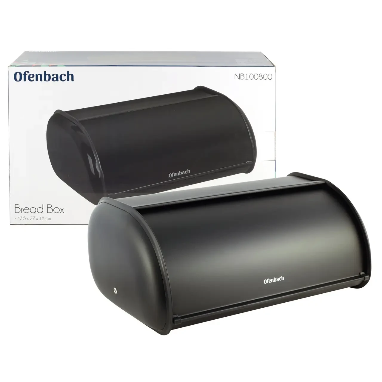 Хлебница Ofenbach KM-100800 из нержавеющей стали 30х19,5х15,5 см Черный (1687064768) - фото 1