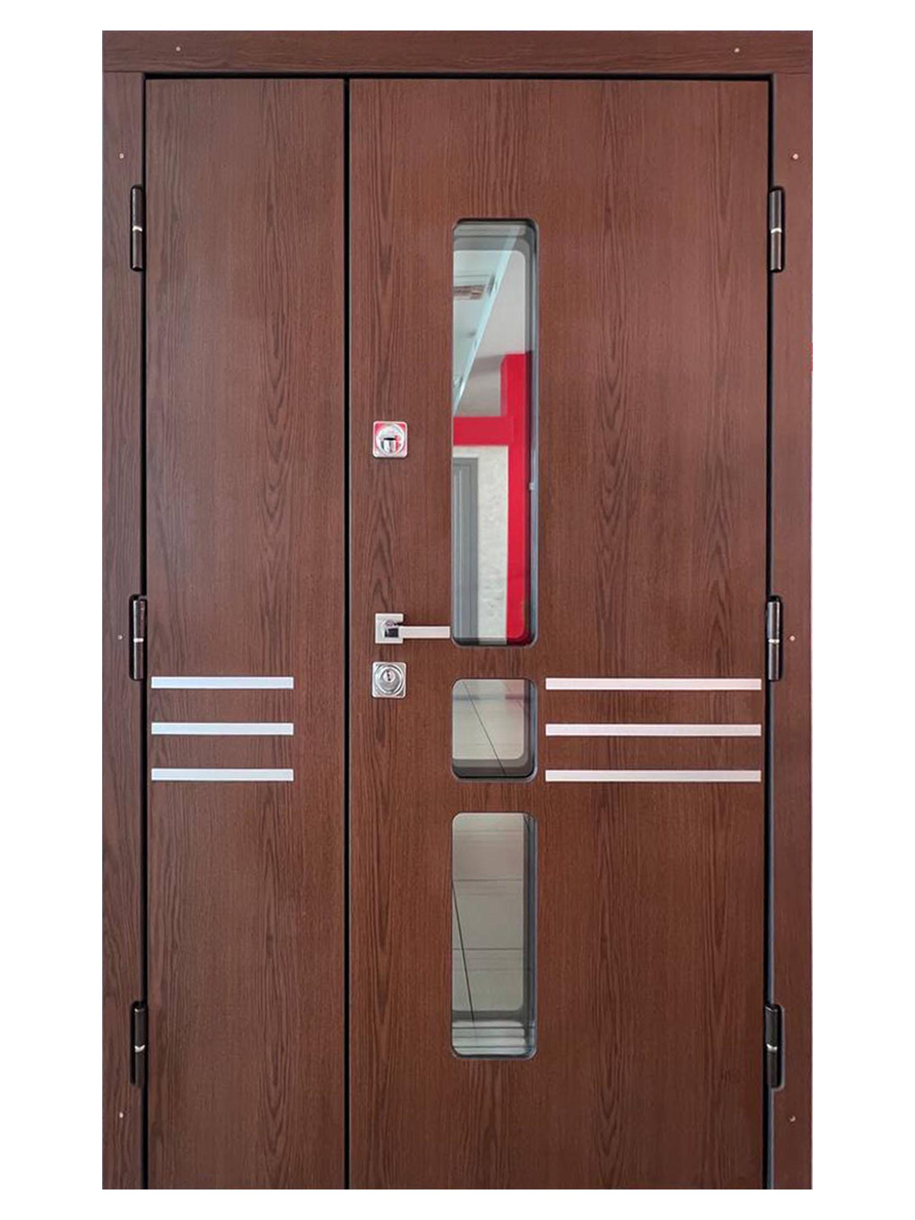 Двері вхідні Максимум Model 2 HPL 2040х1250 мм Дуб темний (7230042)