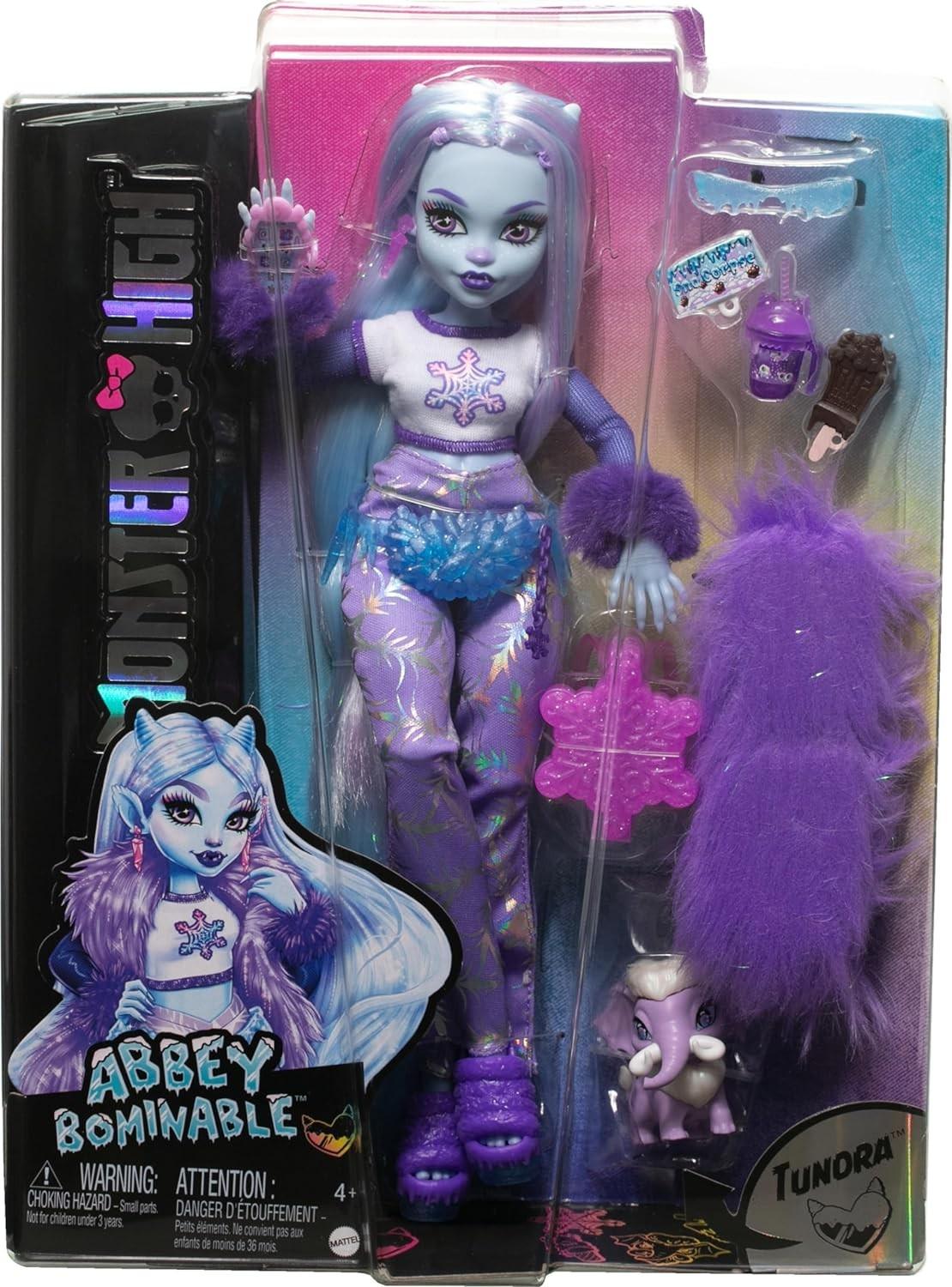 Лялька Monster High Abbey Bominable Yeti with Pet Mammoth Tundra Mattel вихованцем (HNF64)