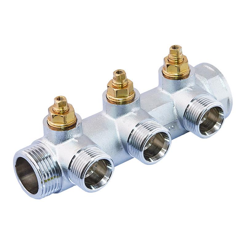 Коллектор вентильный с адаптером KOER KR.1127-3 1"x3-3/4 Ways евроконус плоскость (KR4947) - фото 2 Коллектор вентильный с адаптером KOER KR.1127-3 1"x3-3/4 Ways евроконус плоскость (KR4947) - фото 2