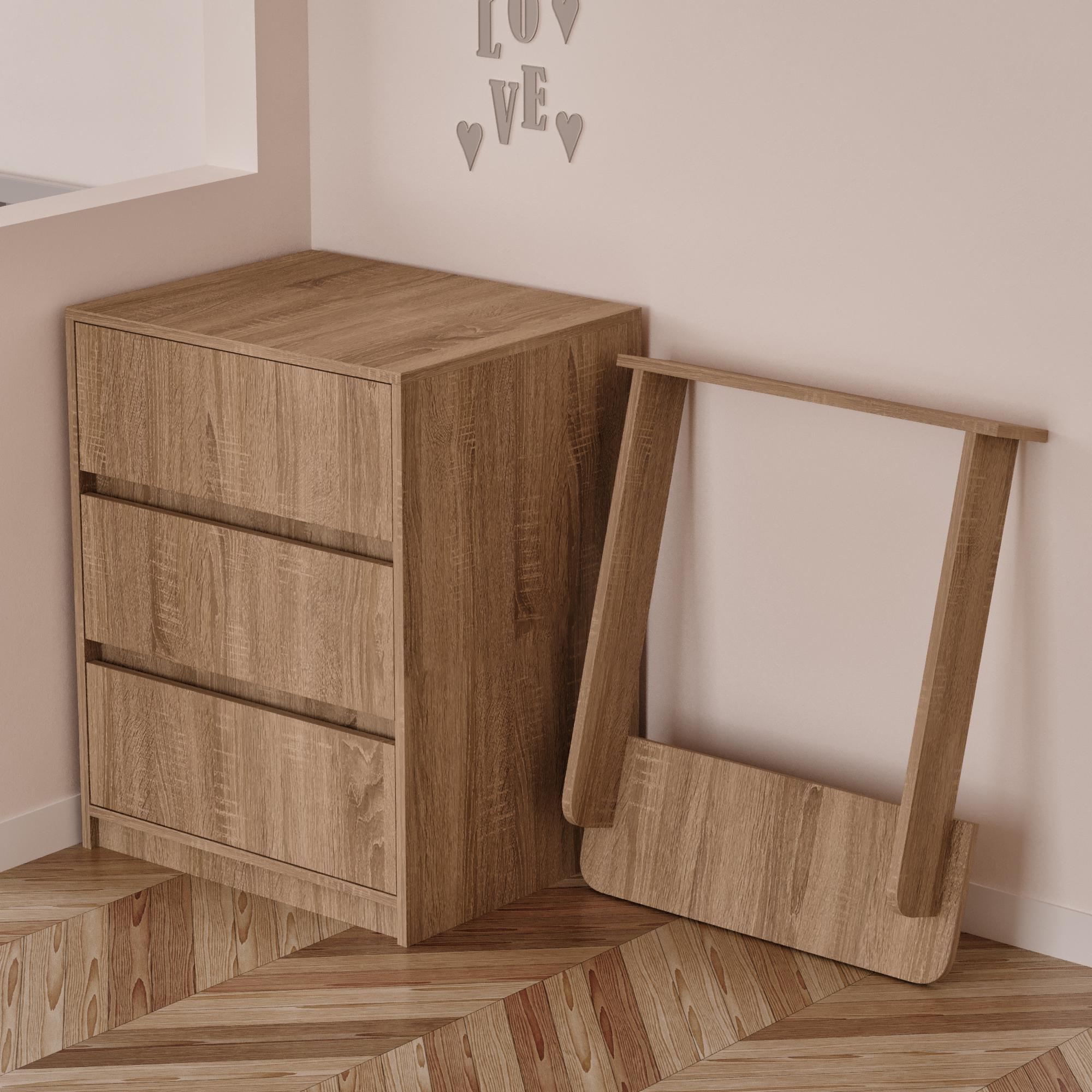 Пеленальный комод Furnigrade ПС-1 70,6х60х87,2 см Сонома (21777908) - фото 2