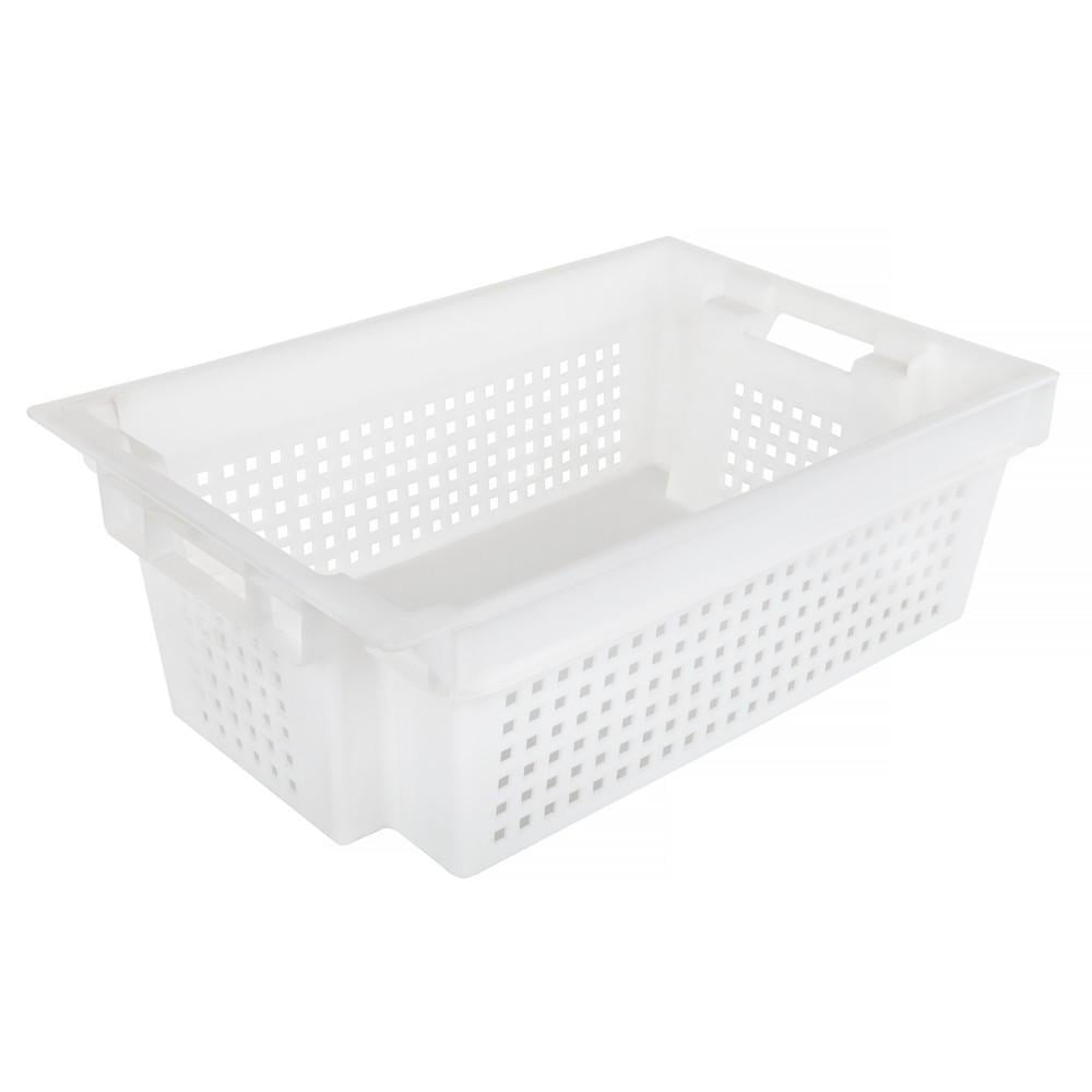 Ящик пищевой пластиковый SoloPlast перфорированные стенки/сплошное дно 25 л 600x400x200 мм (ЯПМ.02)