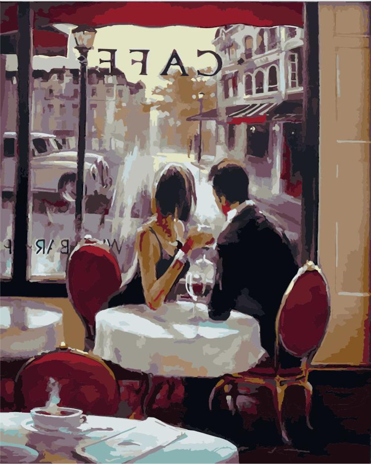 Картина по номерам Brushme Свидание в кафе 40x50 см (GX7568) Картина по номерам Brushme Свидание в кафе 40x50 см (GX7568)
