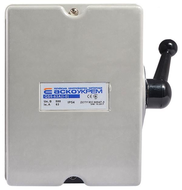 Роз'єднувач АСКО-Укрем QS5-63A I-0 3P 63A 660 V