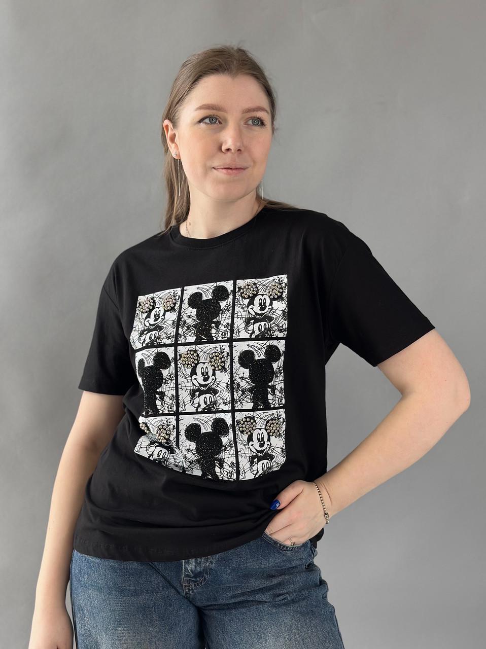 Футболка жіноча VivaVerba трикотаж L Чорний (622870 black)