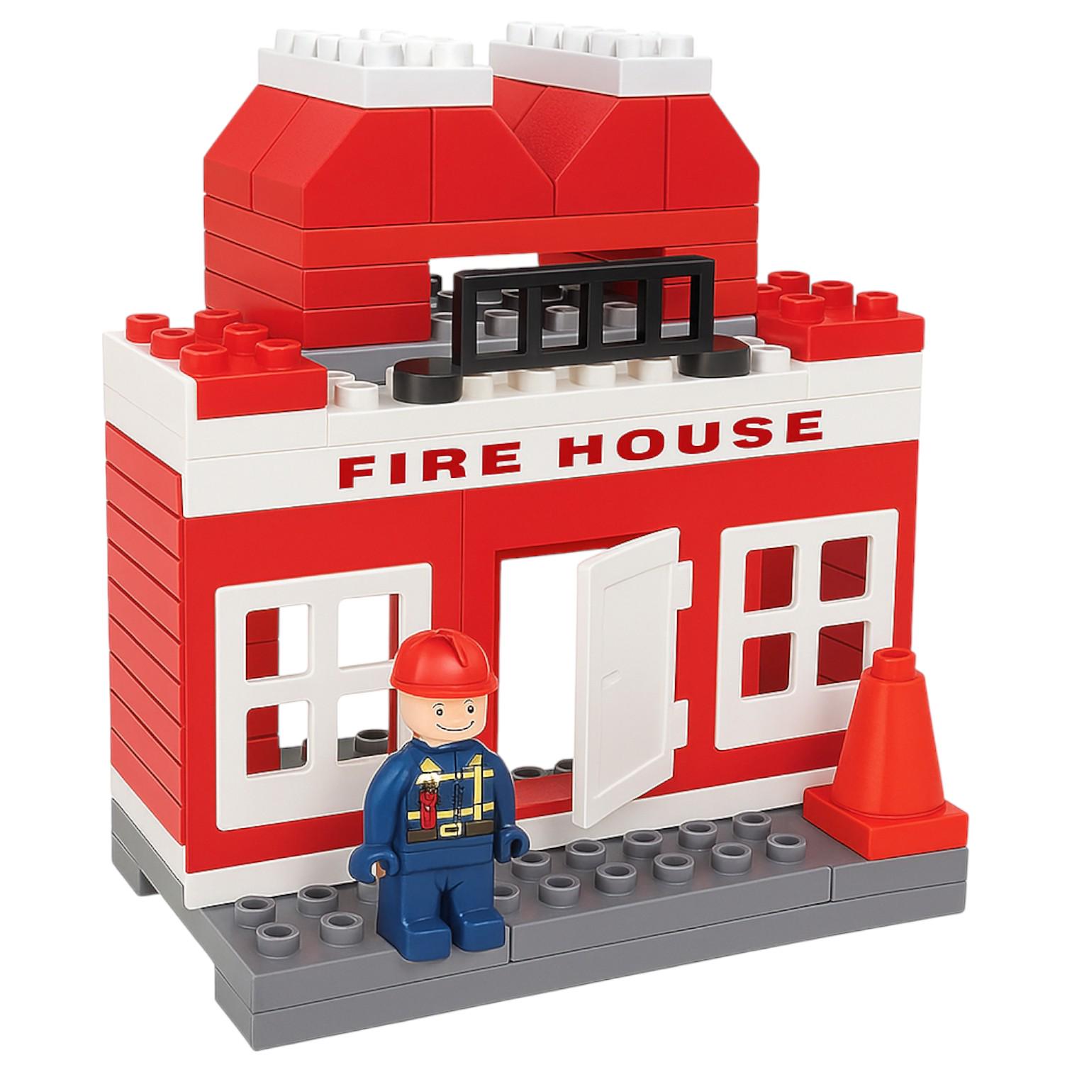 Конструктор дитячий Pilsan 03-610 Пожежна станція з машинкою та 3 героями (29113959)