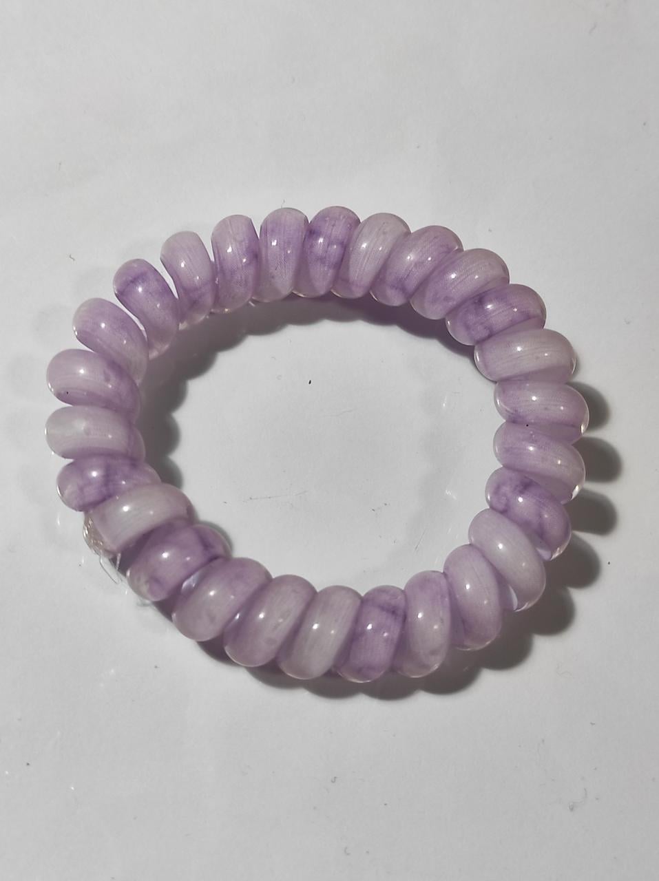 Резинка Спираль толстая с мраморным рисунком 5,5 см Фиолетовый (52-4-1793-Ф)