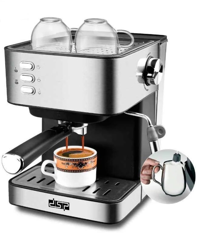 Кофемашина напівавтомат DSP Espresso Coffee Maker KA3028 з капучинатором