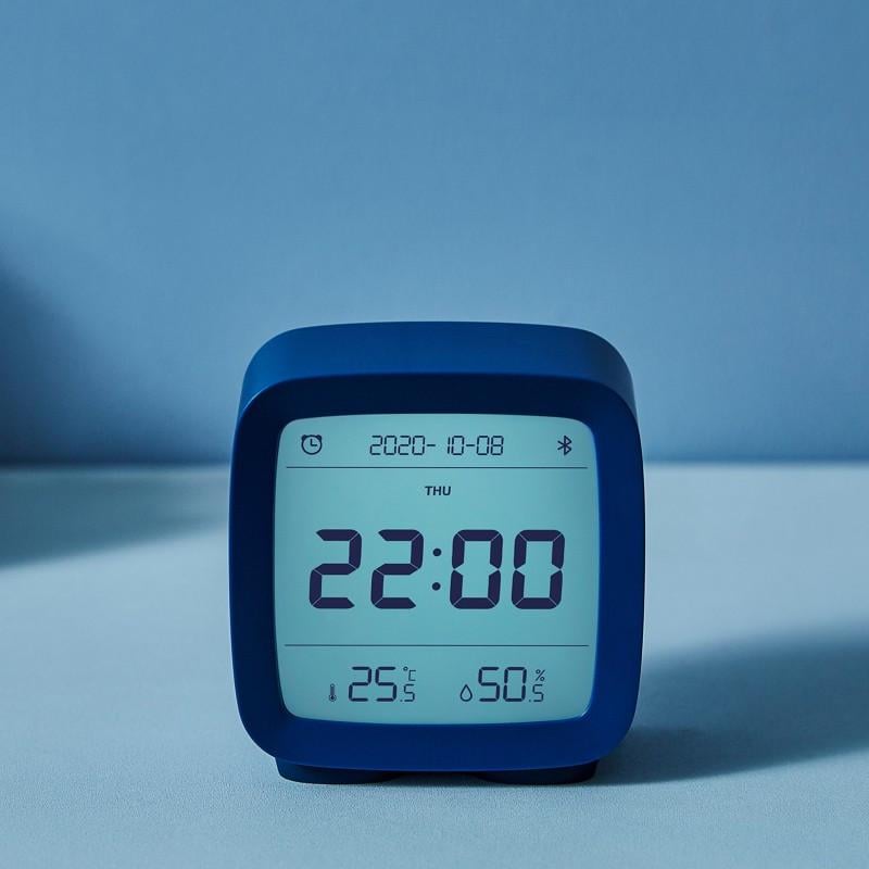 Годинник смарт метеостанція гігрометр Qingping Clock Bluetooth Smart Синій - фото 2