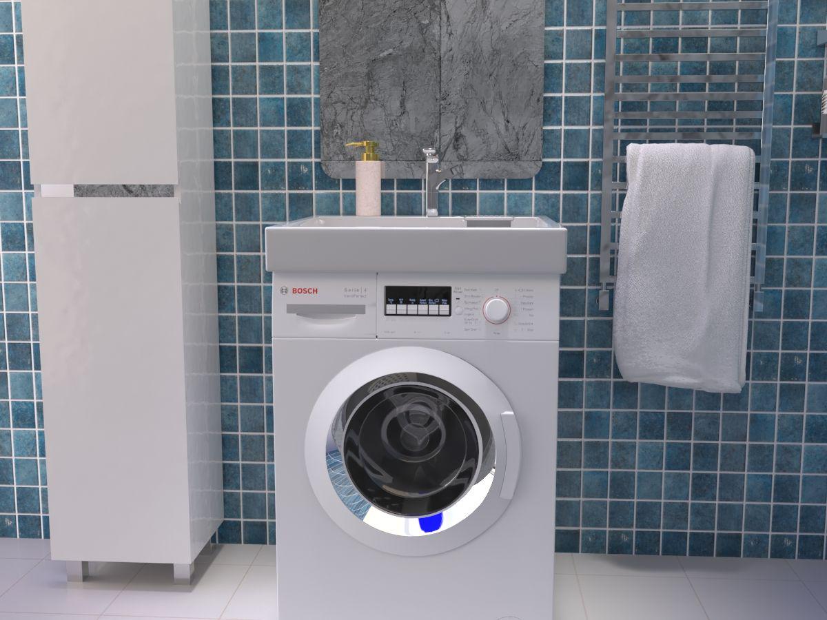 Умивальник на пральну машину акриловий Redokss San FOBOS 60х50 см - фото 2 Умивальник на пральну машину акриловий Redokss San FOBOS 60х50 см - фото 2