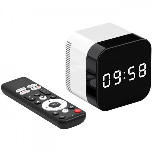 Смарт-приставка для телевизора с часами MAX H96 H728 4/32 GB Allwinner H728 Android 14 Wi-Fi 2,4G + 5G BT5.1 Black/White (H728_4 GB/32GB)