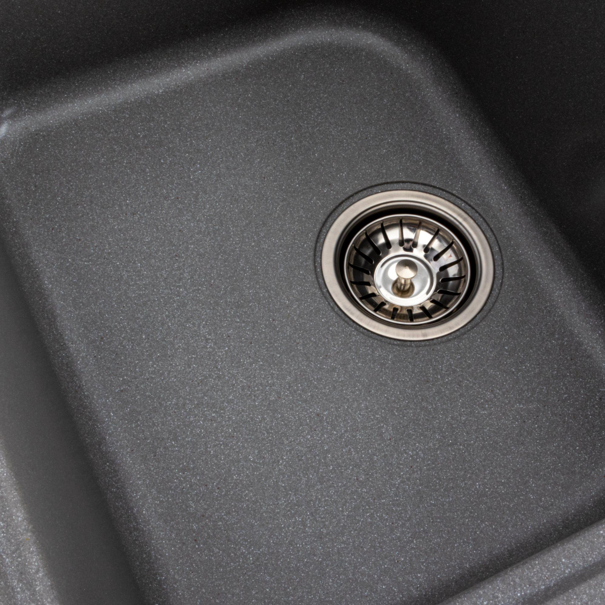 Мойка для кухни гранитная Platinum 7950 Equatoria матовый Серый муссон - фото 6 Мойка для кухни гранитная Platinum 7950 Equatoria матовый Серый муссон - фото 6