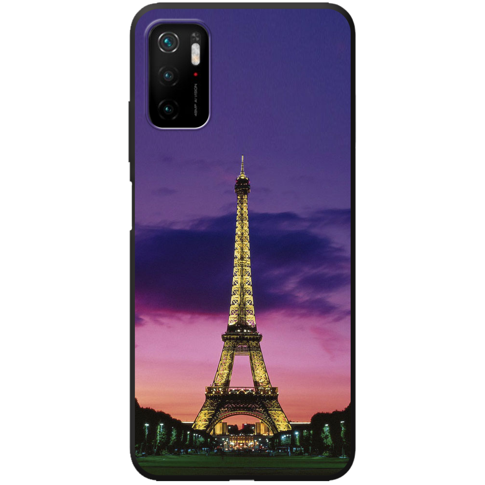 Чехол Boxface Xiaomi Redmi Note 10 5G Полночь в Париже Черный силикон (42639-up964-44179)