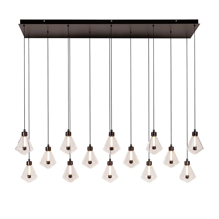 Подвесной светильник 999103F-14 1100 LED BK/CL Черный/Прозрачный