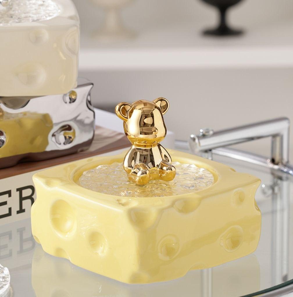 Попільничка з кришкою Ведмідь Жовтий (Арт1312) Попільничка з кришкою Ведмідь Жовтий (Арт1312)