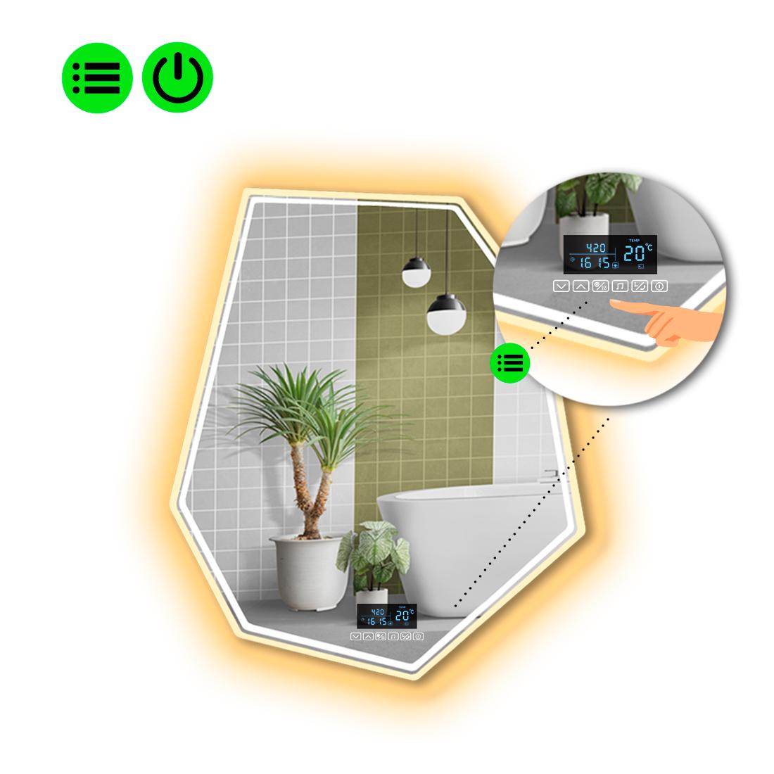 Зеркало с LED подсветкой Montagna 4 с Smart-блоком 120x90 см (8995310)