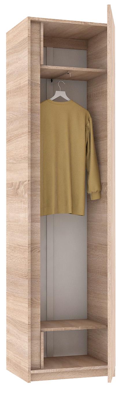 Шкаф пенал для одежды Мастер Форм Брайт 520х376х2000 мм Дуб сонома (20549) - фото 2 Шкаф пенал для одежды Мастер Форм Брайт 520х376х2000 мм Дуб сонома (20549) - фото 2