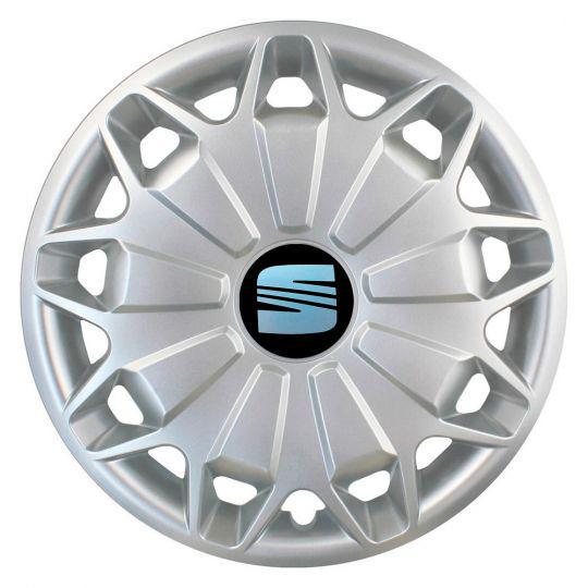 Автомобильные колпаки SKS 338 R15 с логотипом Seat 4 шт. Серебристый