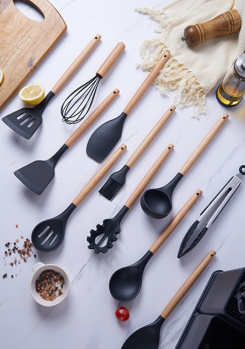 Набір кухонного приладдя 19 предметів Чорний (70472) - фото 5