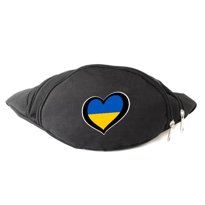 Поясная сумка-бананка Cappuchino toys с символами Украины UA-003 Черный (1640716894) Поясная сумка-бананка Cappuchino toys с символами Украины UA-003 Черный (1640716894)