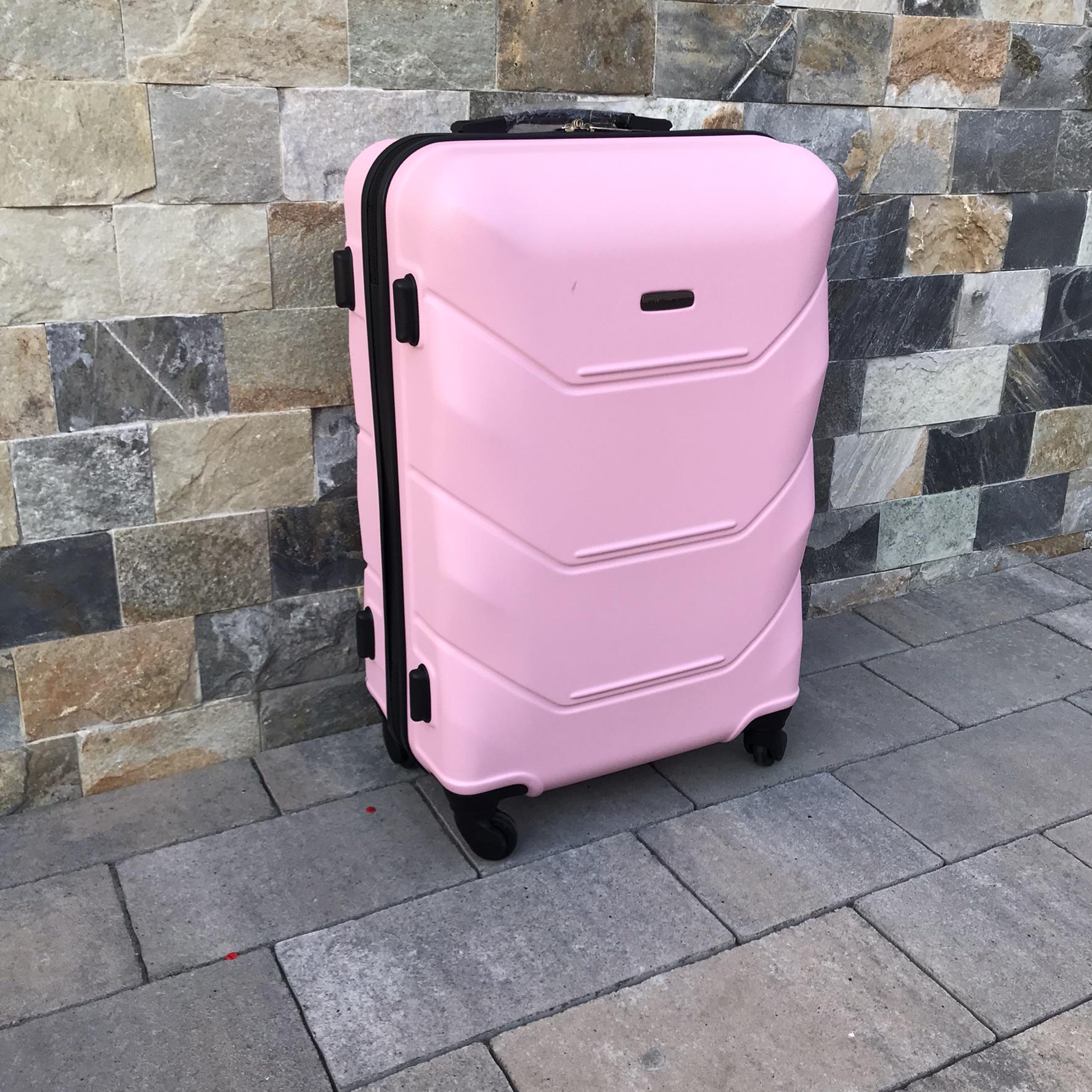 Валіза дорожня Wings 147 з полікарбонату М 65х43х26 см Рожевий (10880894) - фото 4