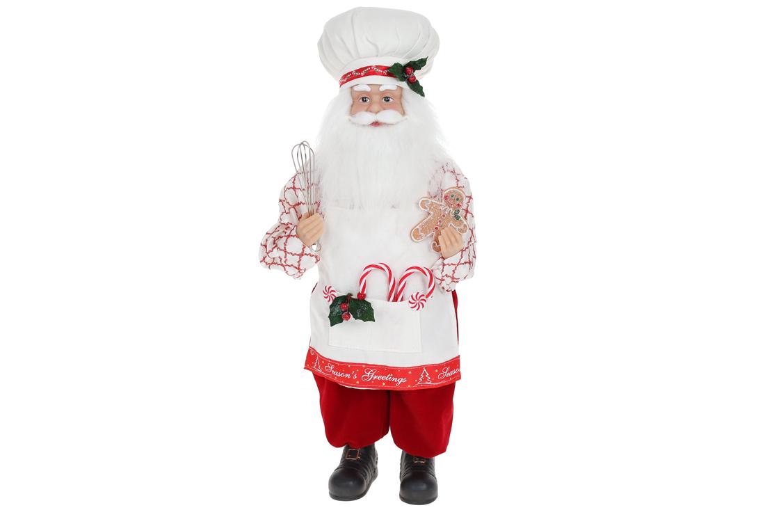 Новогодняя игрушка BonaDi Санта Повар 46 см (845-274)