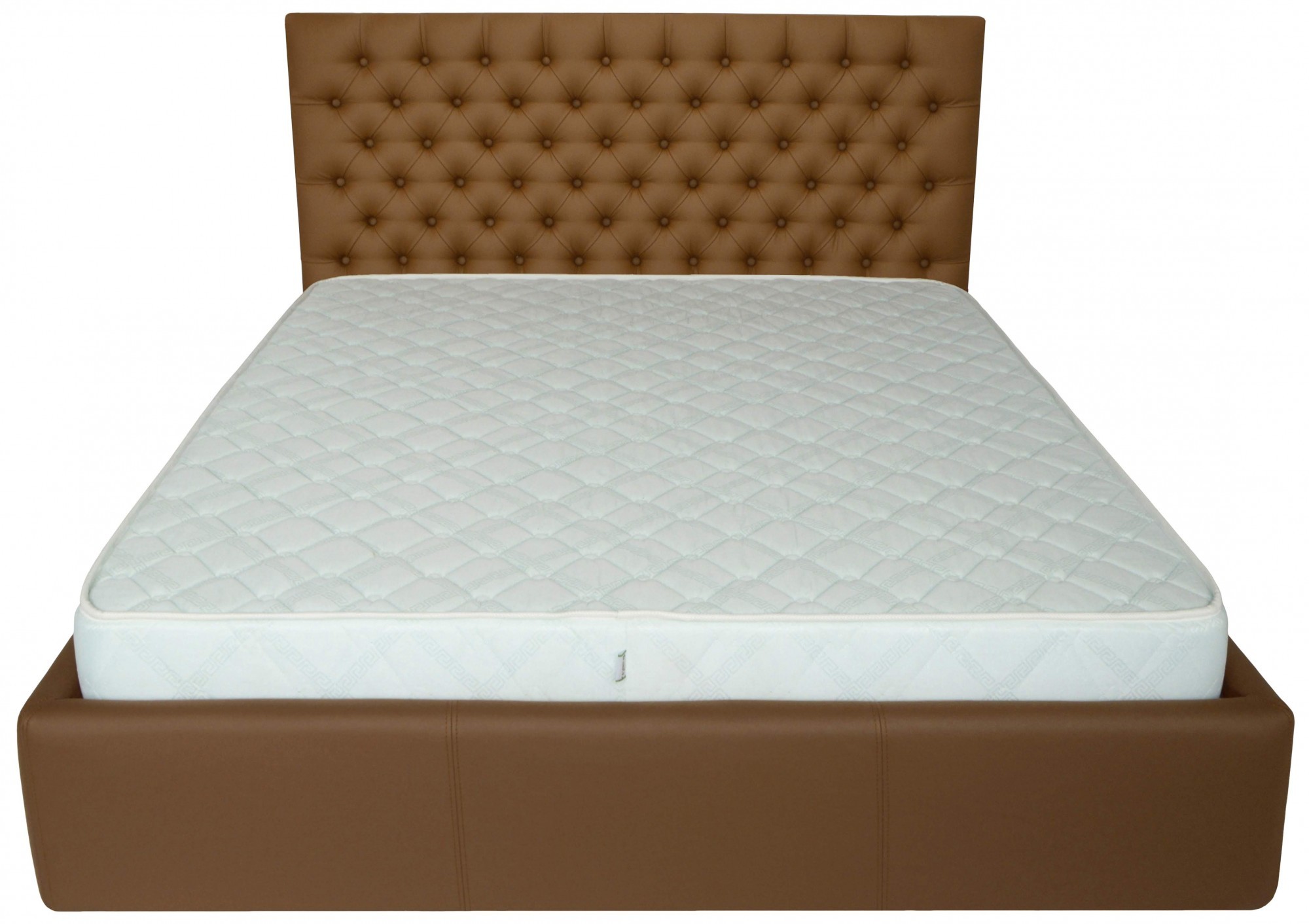 Кровать Richman Кембридж VIP Флай 2213 A1 с дополнительной металлической цельносварной рамой 140х190 см Светло-коричневый (rich04186)