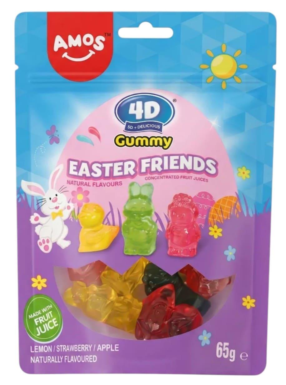 Конфеты желейные Amos 4D Gummy Easter Friends 65 г (2976211572)