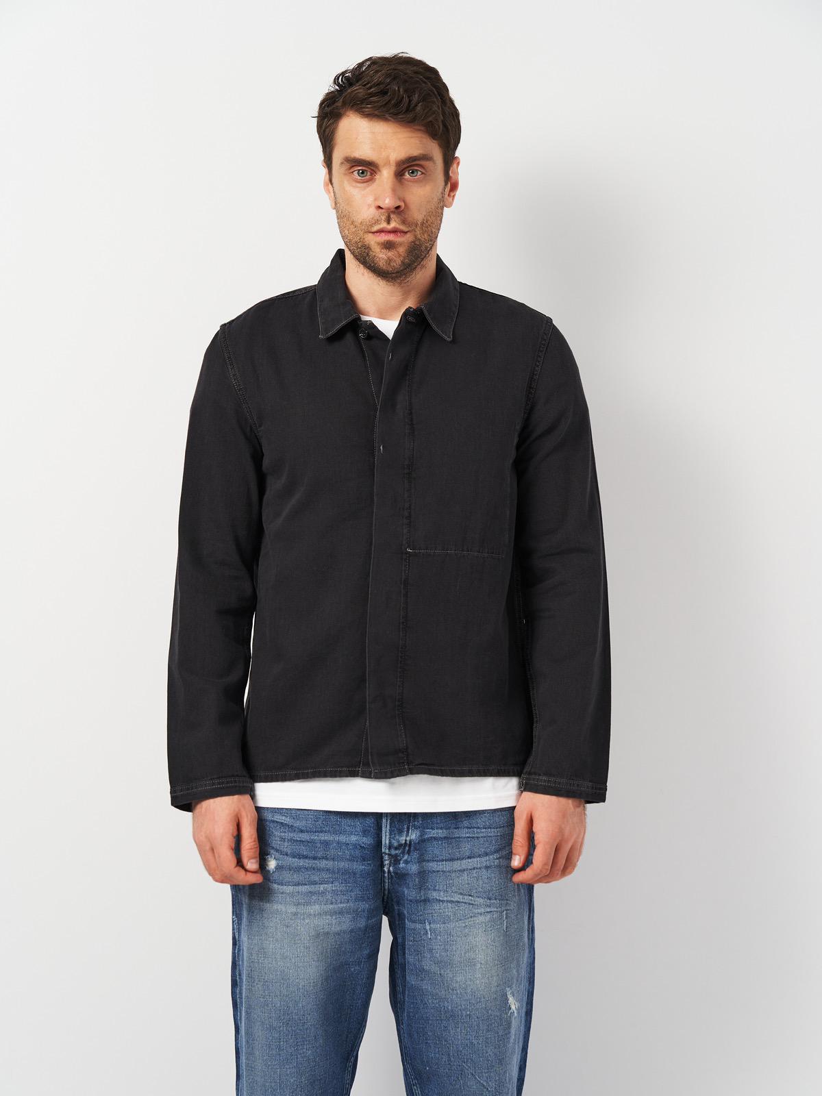 Рубашка джинсовая с длинным рукавом S Черный вымытый (8542161ral) Рубашка джинсовая с длинным рукавом S Черный вымытый (8542161ral)