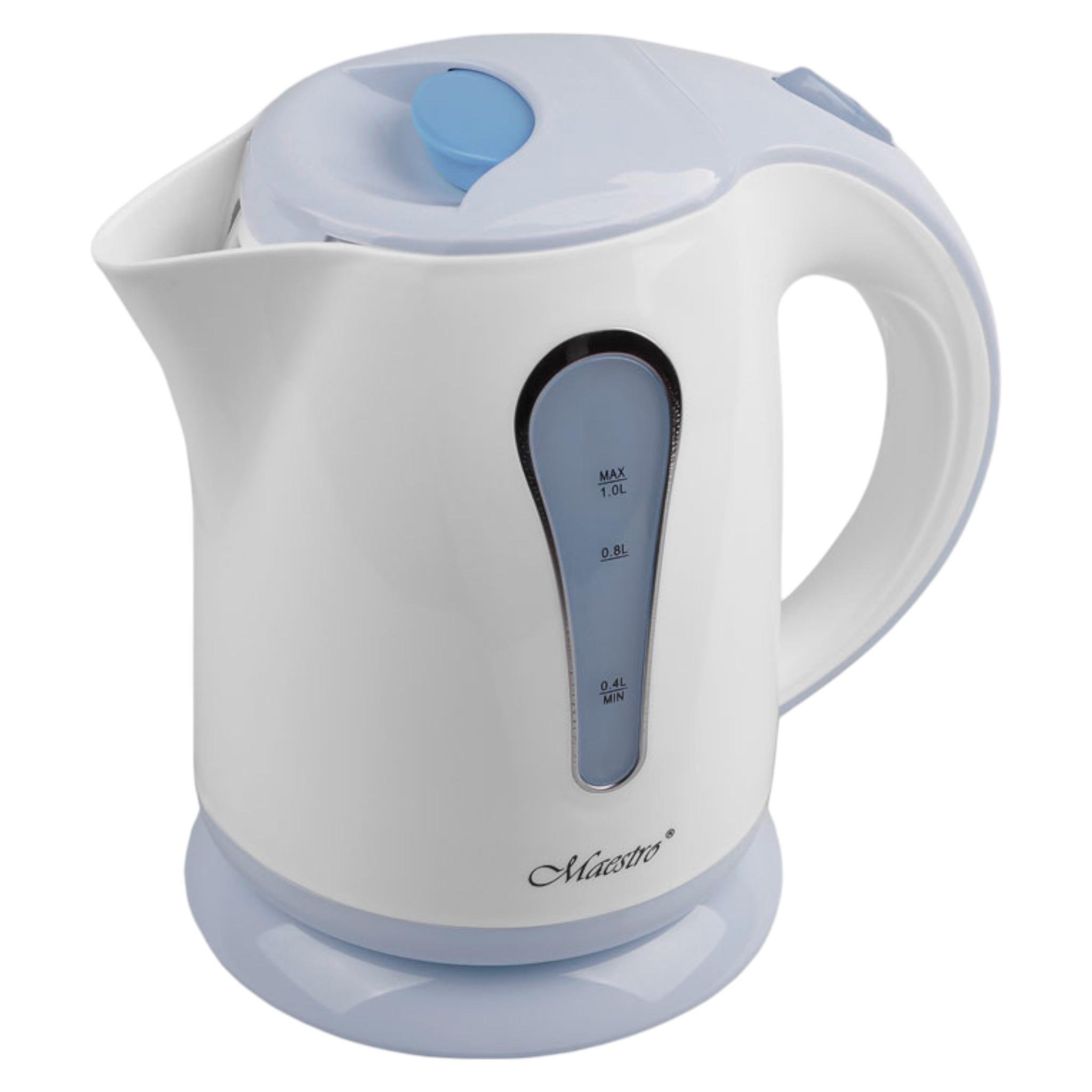 Електрочайник Maestro MR-028 1000 Вт 1,000 мл Біло-блакитний (K_MR028) Електрочайник Maestro MR-028 1000 Вт 1,000 мл Біло-блакитний (K_MR028)