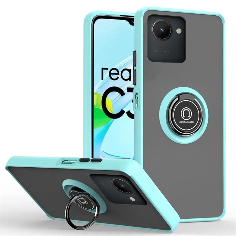 Защитный чехол MatteLuxe Realme C33 (с кольцом) Light Blue (34257-0B)