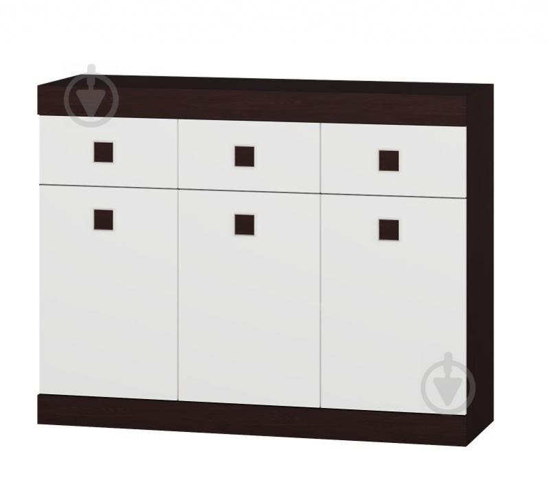 Большой комод на 3 ящика Эверест Соната-6 венге + белый