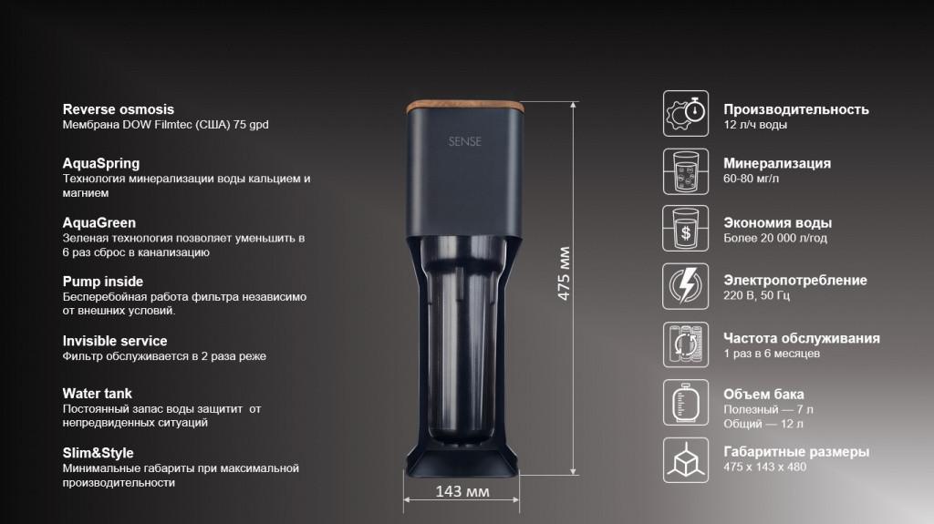 Фільтр для питної води Ecosoft Sense - фото 6 Фільтр для питної води Ecosoft Sense - фото 6