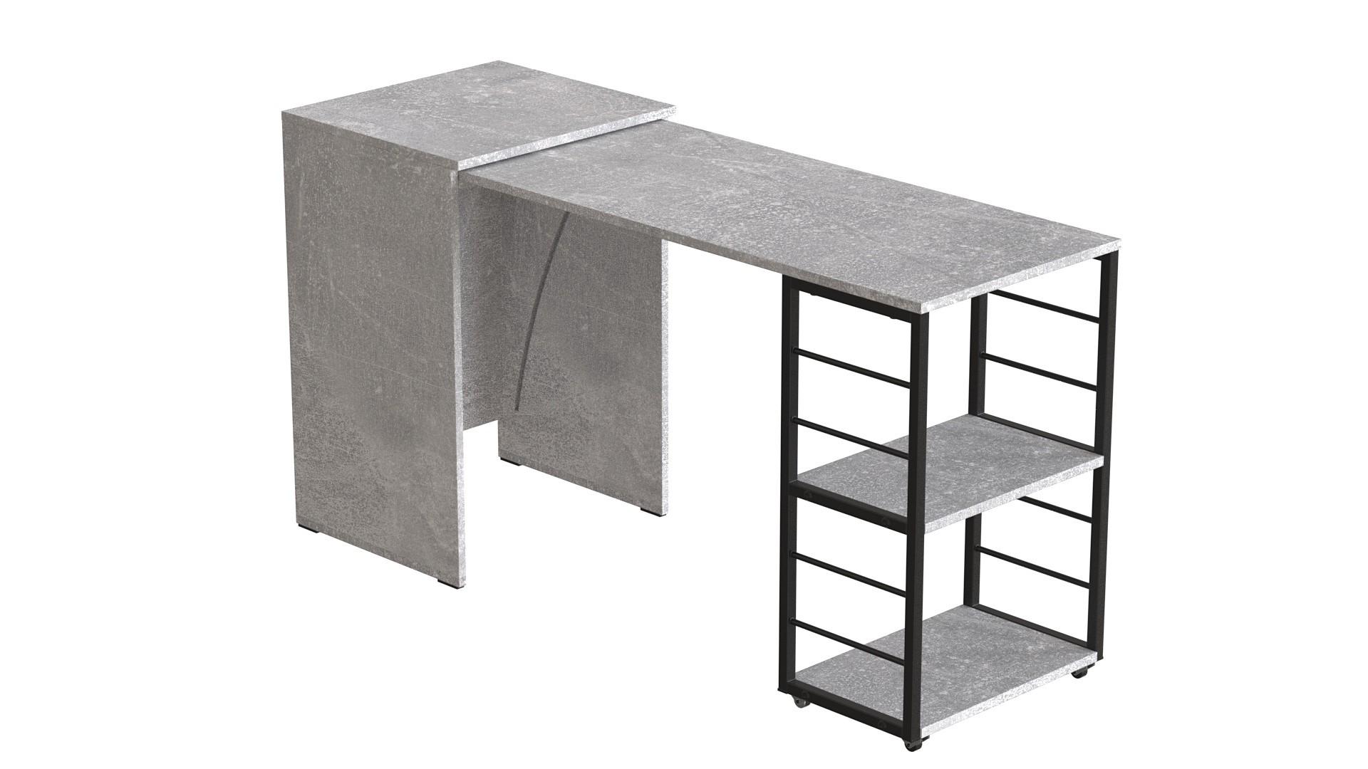 Стол-тумба трансформер Ferrum-decor Смарт 2/1 металл/ДСП 16 мм 750x1450x500 мм Черный/Белый (FRD-105095) - фото 7 Стол-тумба трансформер Ferrum-decor Смарт 2/1 металл/ДСП 16 мм 750x1450x500 мм Черный/Белый (FRD-105095) - фото 7