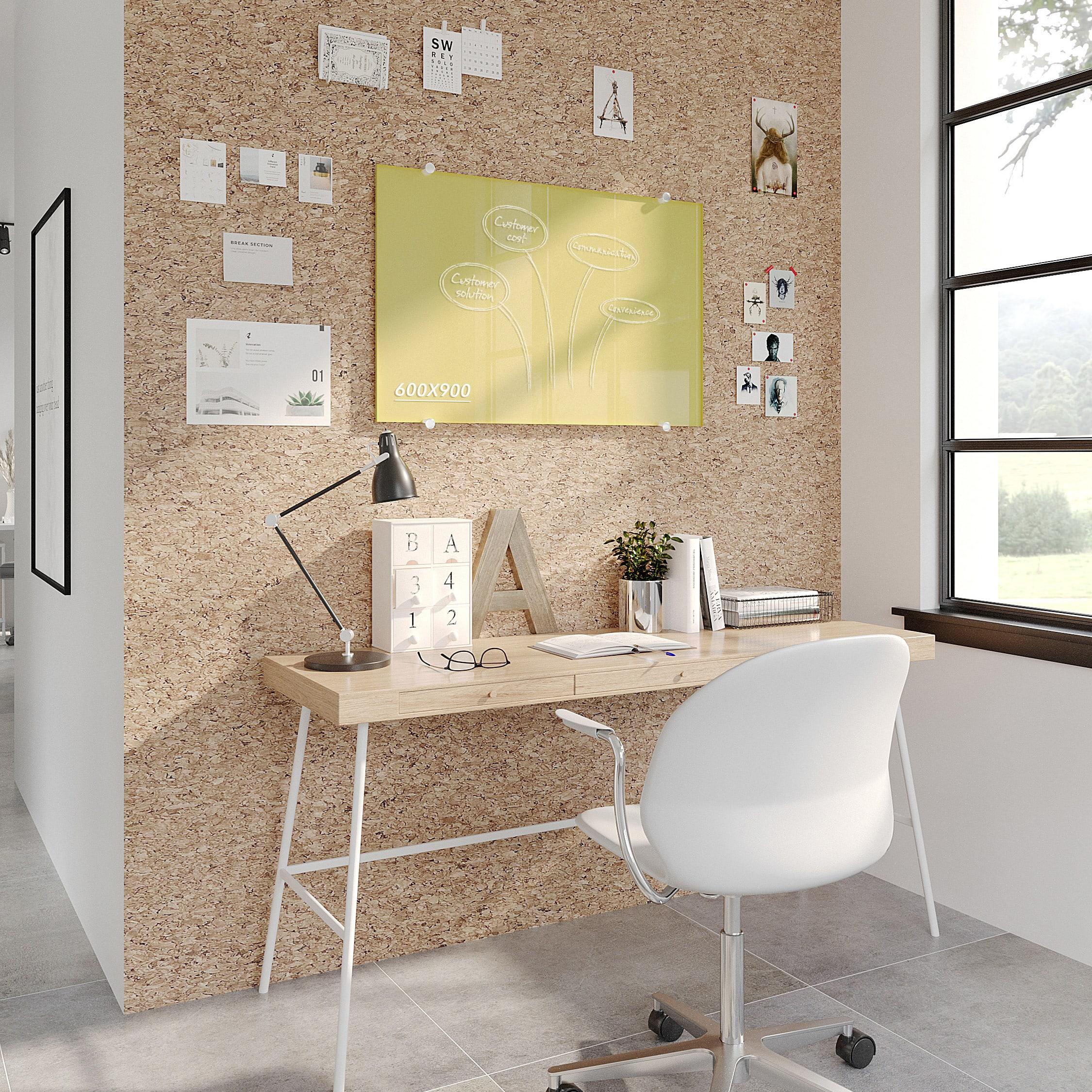 Дошка скляна маркерна магнітна 900х600 мм Жовтий - фото 1 Дошка скляна маркерна магнітна 900х600 мм Жовтий - фото 1