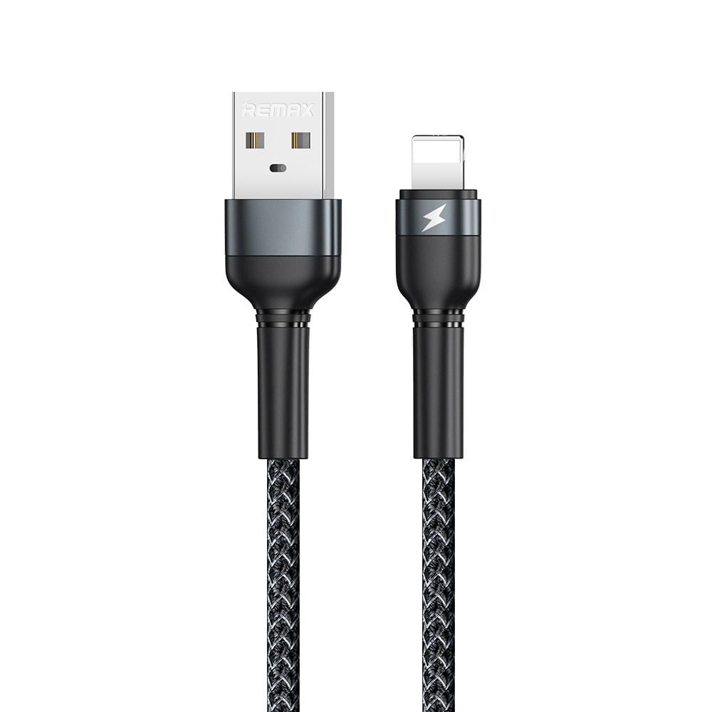 Кабель Remax Jany USB 2,0 to Lightning 2,4A 1 м Черный (RC-124i) - фото 1