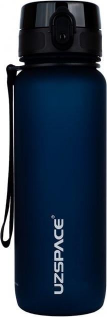 Бутылка для воды Uzspace Frosted 3053 800 мл, темно-синяя