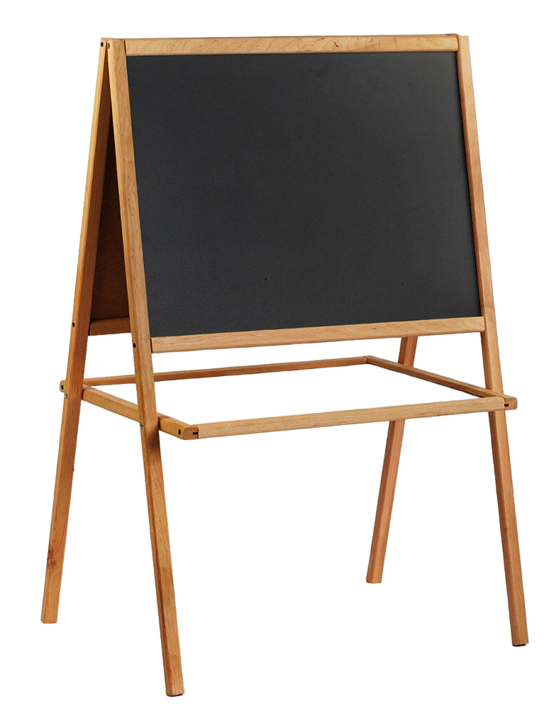 Мольберт детский Игруша пенал с полкой/двусторонний White/Black (128567)