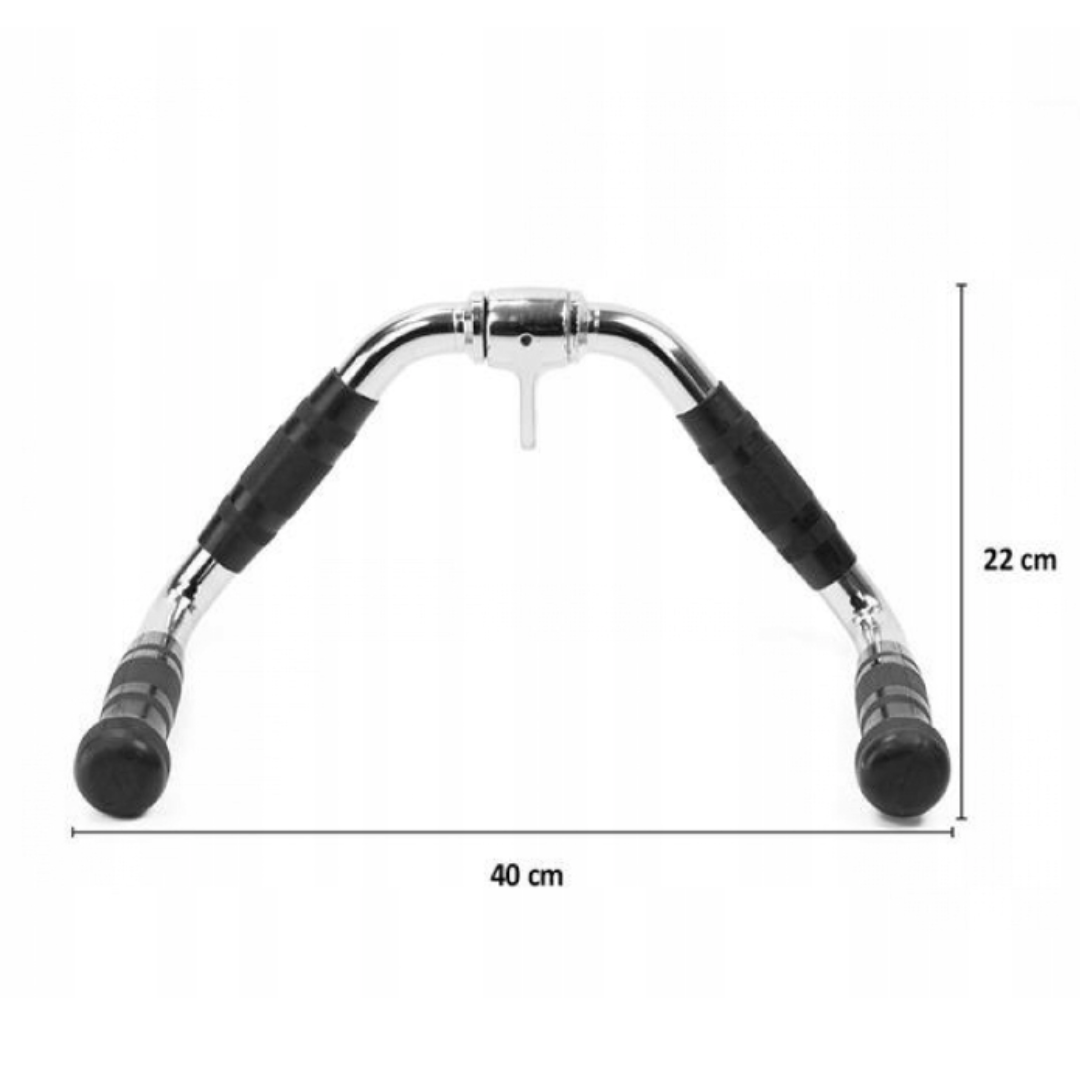 Ручка для тяги York Fitness многофункциональная с резиновыми рукоятками Хром (3759) - фото 11 Ручка для тяги York Fitness многофункциональная с резиновыми рукоятками Хром (3759) - фото 11