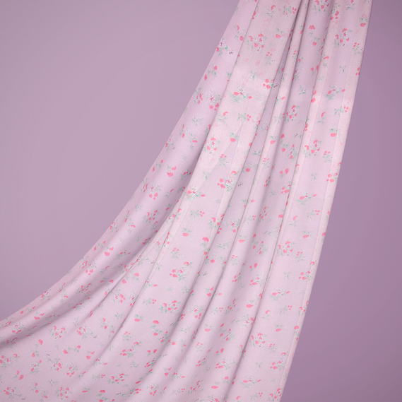 Ткань шифон IDEIA Принт Веста 1,45 м Розовый (2200004219837)