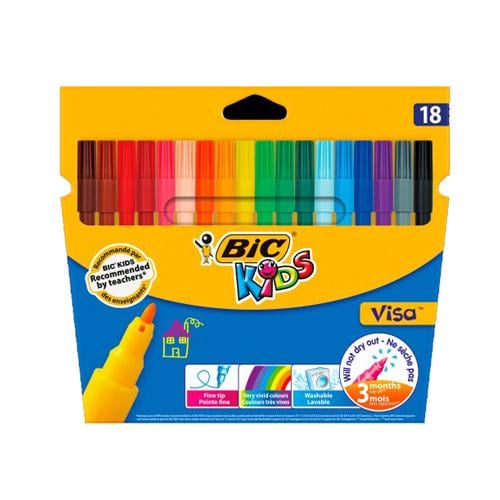 Фломастери BIC Visa 18 кольорів (bc888681)