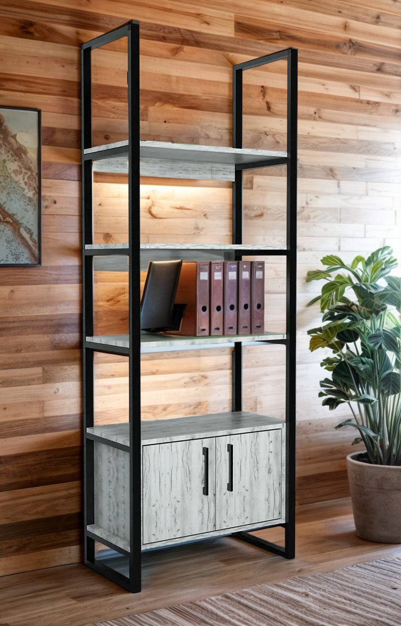 Стеллаж офисный Tobi Sho LOFT Iceberg СЛА/2 для документов 800x400x1900 мм Дуб крафт белый