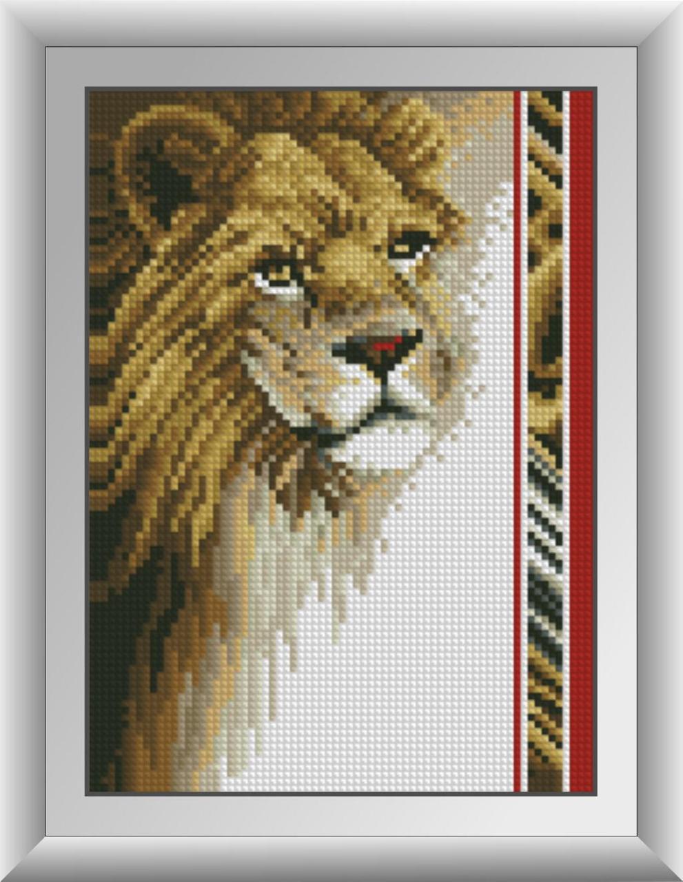 Алмазная мозаика Dream Art Лев 18x25 см (DA.30253)