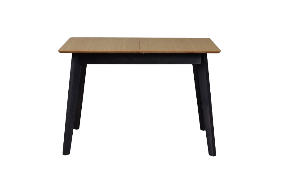 Стол раскладной Милан из массива дерева ножки черные 1100/1400x700x750 мм Дуб (2147484285) - фото 2