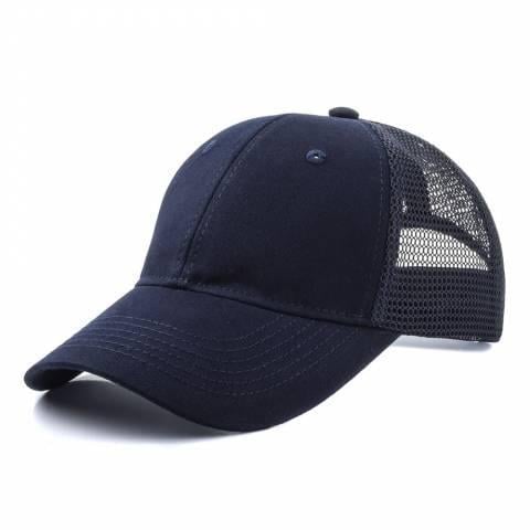 Бейсболка летняя Atrics IBT-001 хлопковая с сеткой на металлическом регуляторе L р. 57-58 Темно-синий
