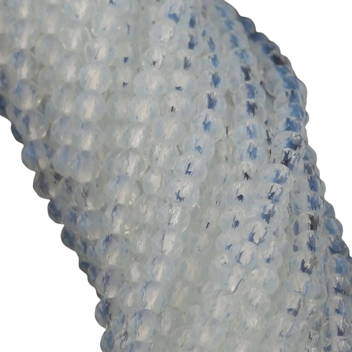 Намистини зі шпінелі на нитці з круглим огранюванням 37 см 2 мм 200 шт. Прозорий (БШ1602к02)