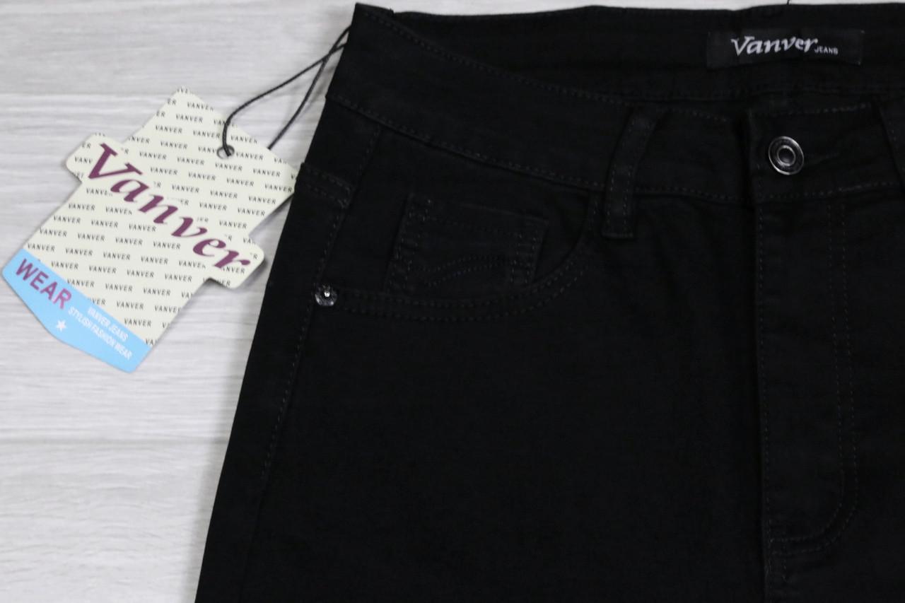 Джинси жіночі Vanver з високою посадкою р. 32 Чорний (81830) - фото 4