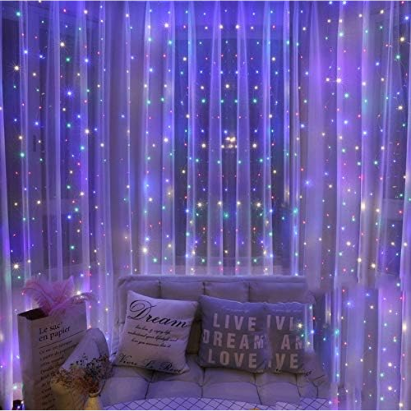 Гірлянда-штора з пультом мультиколор світлодіодна від USB 2х2 м (2813801275) - фото 6